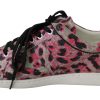 Multicolor Crocodile Leather Sneakers - Image 7