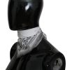 Chic White Cotton Men's Scarf - Image 4