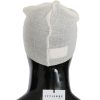 Elegant White Wool Blend Beanie Hat - Image 2