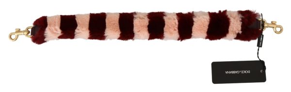 Bordeaux Pink Fur Shoulder Strap Luxury Accessory - Image 3