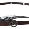 Elegant Brown Leather Belt with Rustic Hardware - Image 3