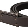 Elegant Leather Belt with Metal Buckle - Image 3