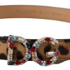 Elegant Crystal-Embellished Leopard Belt - Image 2