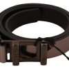 Chic Pink Metallic Leather Belt with Bronze Buckle - Image 3