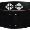Elegant Wide Leather Fashion Belt with Metal Accents - Image 3