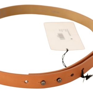 Chic Orange Leather Fashion Belt