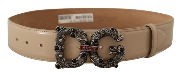 Vintage-Brass Logo Pearl Embellished Belt - Image 2