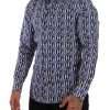 Slim Fit Blue Logo Cotton Shirt - Image 2