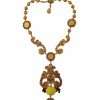Multicolor Crystal Statement Necklace - Image 3