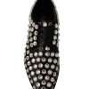 Crystal-Embellished Leather Formal Flats - Image 6