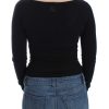 Chic Cropped Black Wool-Cashmere Sweater - Image 3