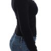 Chic Cropped Black Wool-Cashmere Sweater - Image 4