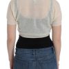 Elegant Off-White Cropped Alpaca-Wool Blend Sweater - Image 3