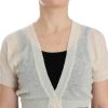 Elegant Off-White Cropped Alpaca-Wool Blend Sweater - Image 5