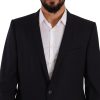 Elegant Navy Slim Fit Wool Silk Two-Piece Suit - Image 4
