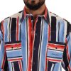 Elegant Striped Cotton Shirt with Pockets - Image 4