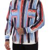 Elegant Striped Cotton Shirt with Pockets - Image 5