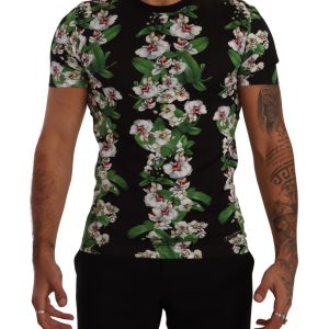 Elegant Floral Crewneck Tee for Men