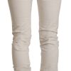 Chic White Mid-Waist Slim Fit Jeans - Image 3