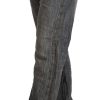 Chic Gray Straight Cut Ramie-Cotton Jeans - Image 3