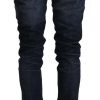 Chic Slim Fit Blue Washed Denim - Image 3