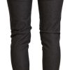 Chic Mid Waist Skinny Black Jeans - Image 3
