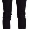 Chic Black Slim Fit Designer Jeans - Image 2