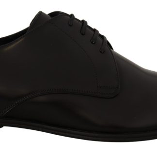 Elegant Black Leather Derby Shoes