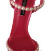 Elegant Pink Pearl Embellished Heels Sandals - Image 3