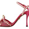 Elegant Pink Pearl Embellished Heels Sandals - Image 7