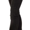 Chic Black Washed Slim Fit Mid Waist Jeans - Image 2