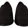 Black Floral Brocade Slippers - Image 2