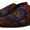 Multicolor Jacquard Slide-On Loafer Slippers - Image 3