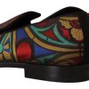 Multicolor Jacquard Slide-On Loafer Slippers - Image 4