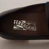 Suave Black Leather Gancio Bit Loafers - Image 7