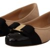 Elegant Quilted Leather Flats - Chic Dual-Tone Design - Image 4