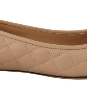 Elegant Quilted Leather Flats - Chic Dual-Tone Design