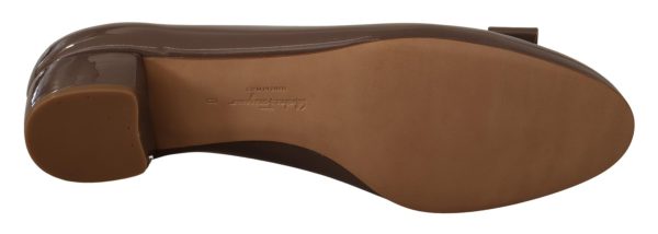 Elegant Caraway Brown Pumps with Vara Bow - Image 4
