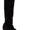 Elegant Stretch Sock Boots in Sleek Black - Image 6