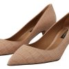 Elegant Beige Leather Pumps - Image 2