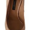 Elegant Beige Nude Leather Pumps - Image 4