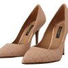 Elegant Beige Nude Leather Pumps - Image 6