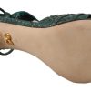 Elegant Green Python Strappy Heels - Image 2