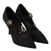 Elegant Black Lace Stiletto Pumps - Image 6