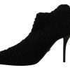 Elegant Black Mid-Calf Viscose Boots - Image 4