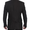 Elegant Gray Linen Slim Fit Blazer and Vest - Image 3