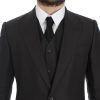 Elegant Gray Linen Slim Fit Blazer and Vest - Image 4