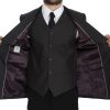 Elegant Gray Linen Slim Fit Blazer and Vest - Image 6
