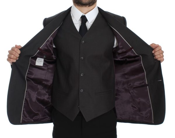 Elegant Gray Linen Slim Fit Blazer and Vest - Image 6