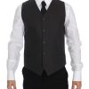 Elegant Gray Linen Slim Fit Blazer and Vest - Image 7